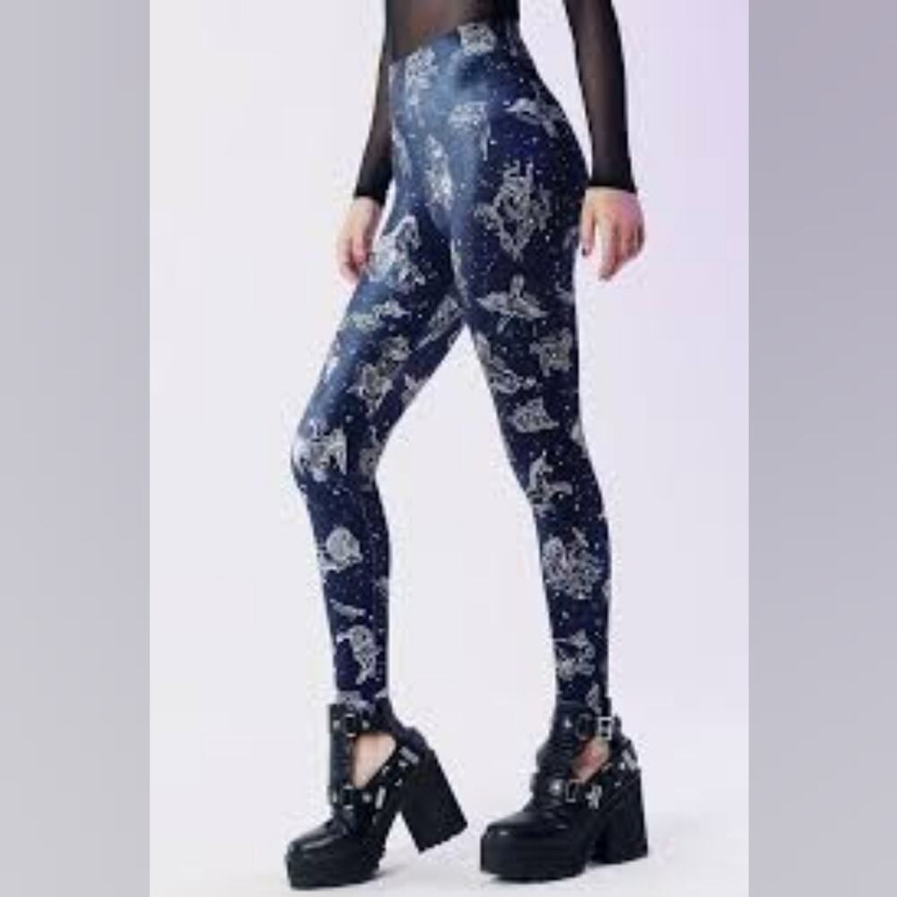 Blackmilk constellations velvet leggings